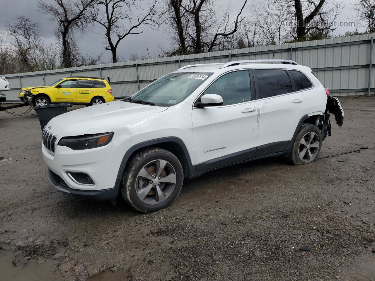 2019 Jeep Cherokee Limited White vin: 1C4PJMDX3KD321293