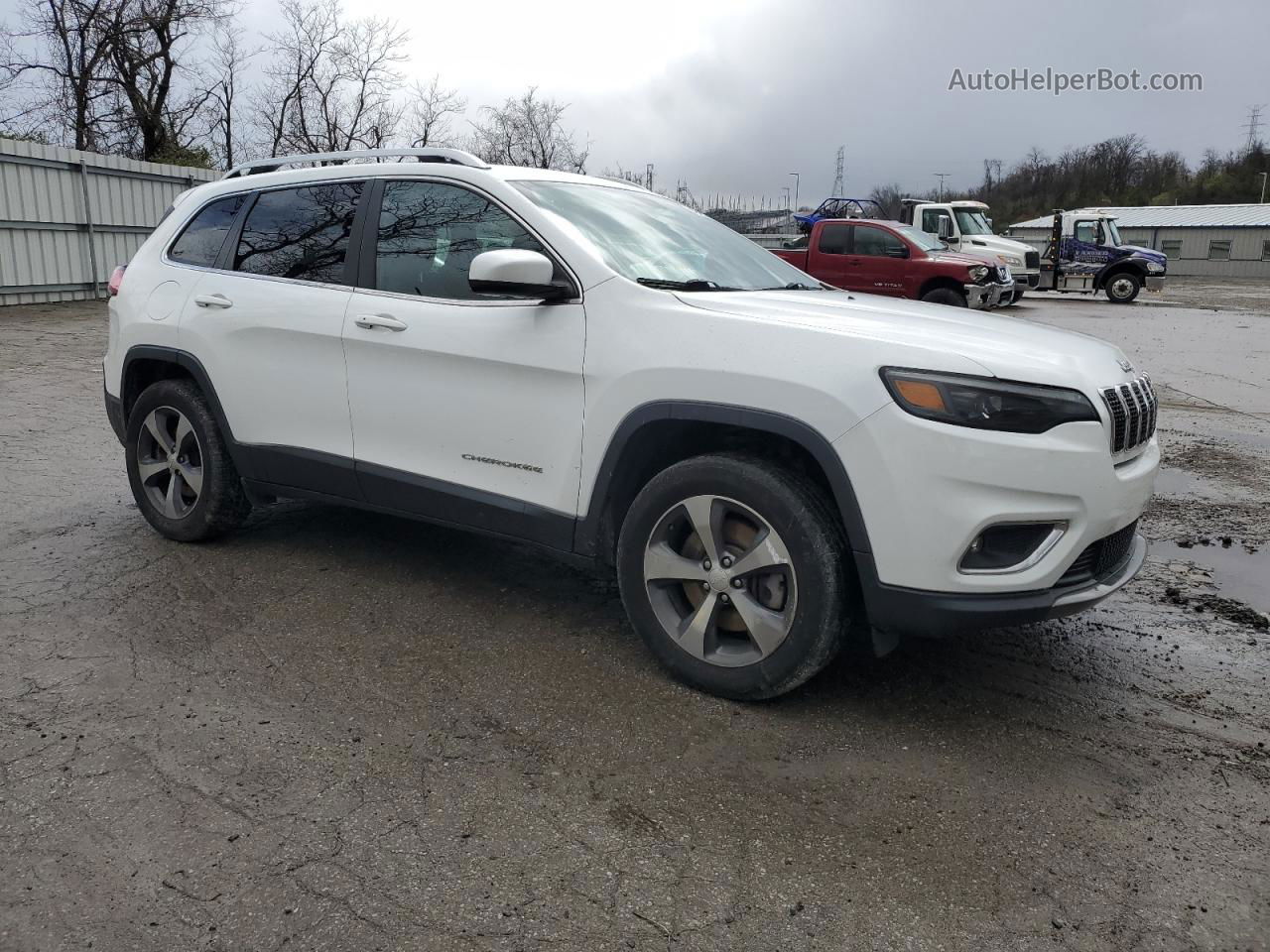 2019 Jeep Cherokee Limited White vin: 1C4PJMDX3KD321293