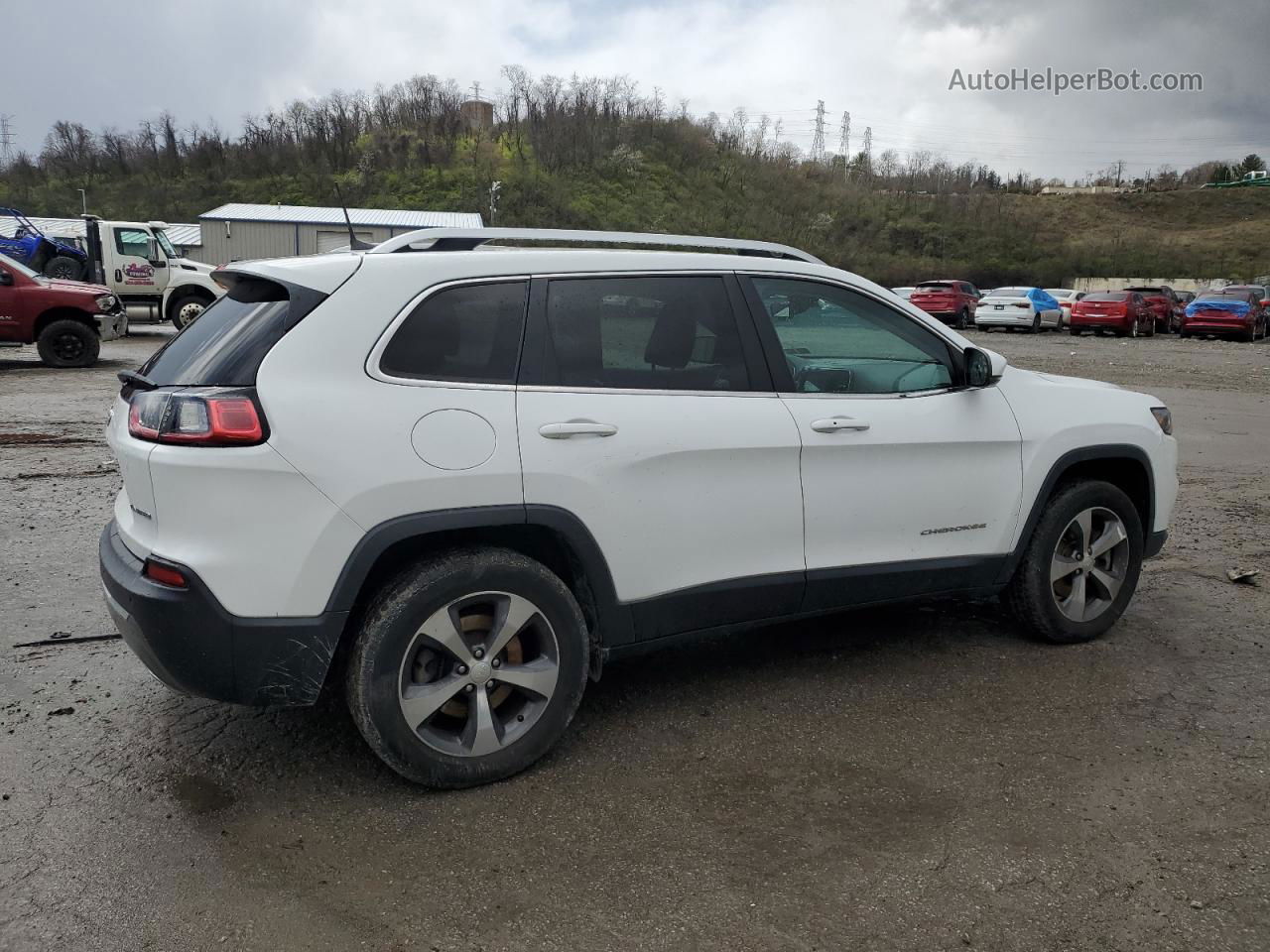 2019 Jeep Cherokee Limited White vin: 1C4PJMDX3KD321293