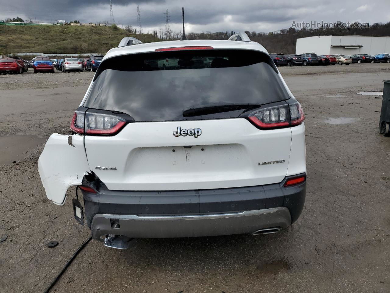 2019 Jeep Cherokee Limited White vin: 1C4PJMDX3KD321293