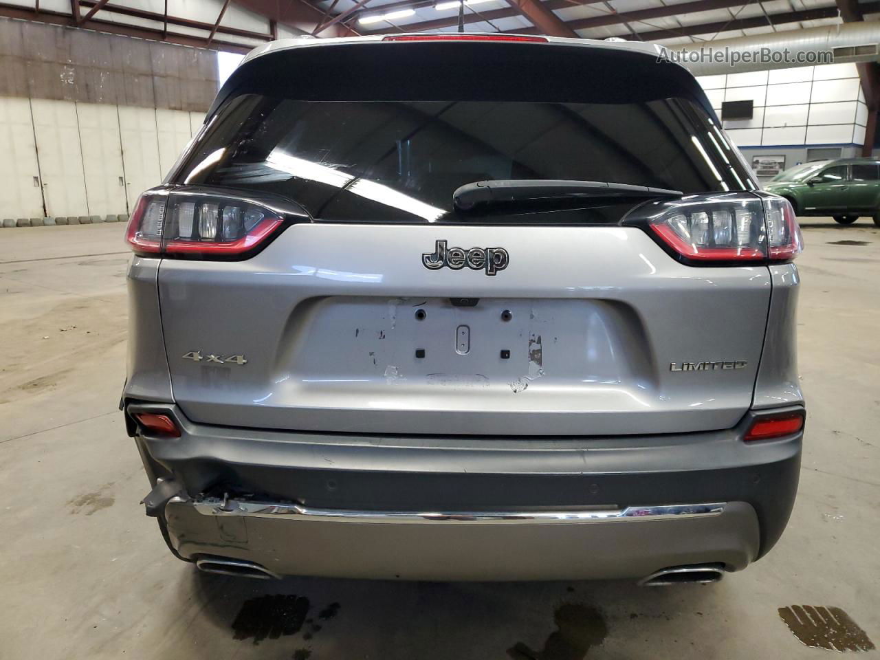 2019 Jeep Cherokee Limited Silver vin: 1C4PJMDX3KD334433