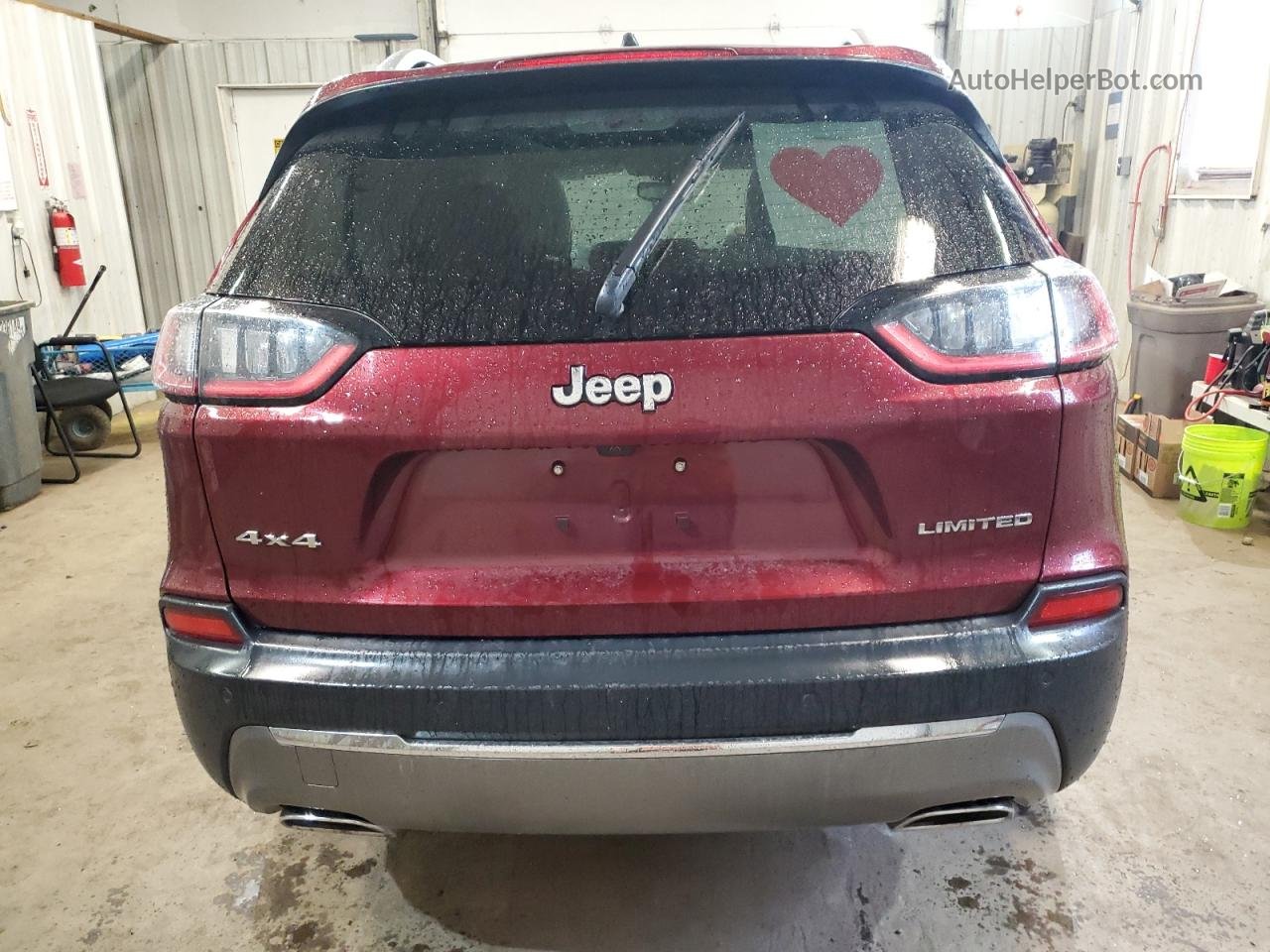 2019 Jeep Cherokee Limited Темно-бордовый vin: 1C4PJMDX3KD372390