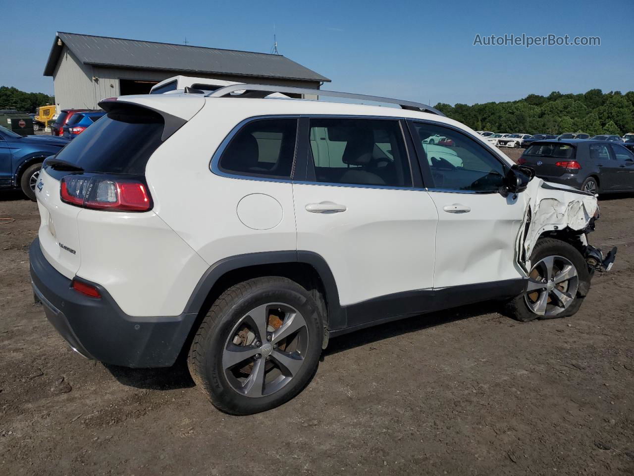 2019 Jeep Cherokee Limited White vin: 1C4PJMDX4KD186079