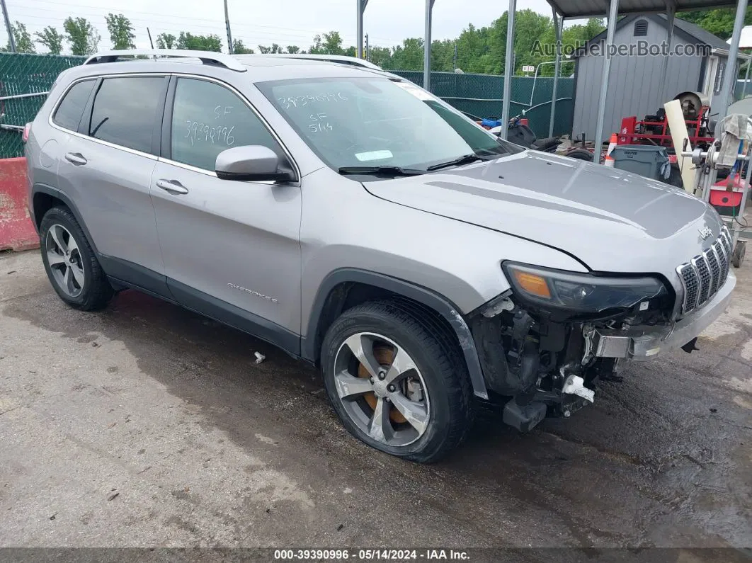 2019 Jeep Cherokee Limited 4x4 Silver vin: 1C4PJMDX4KD334294