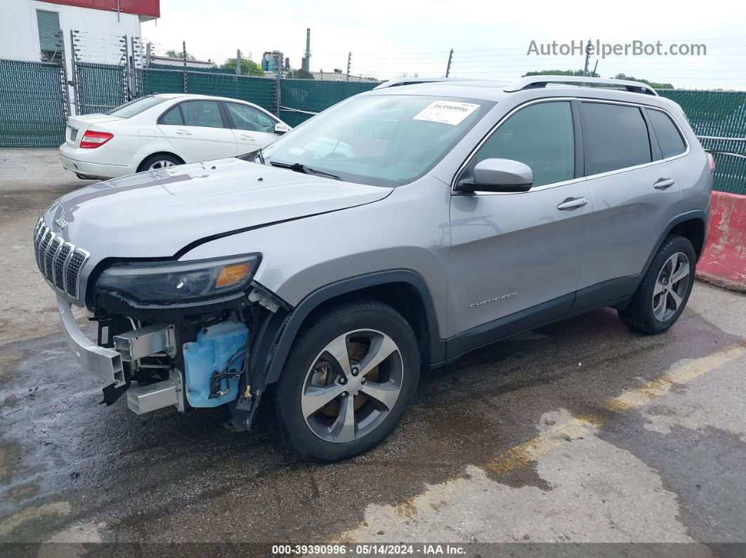 2019 Jeep Cherokee Limited 4x4 Silver vin: 1C4PJMDX4KD334294