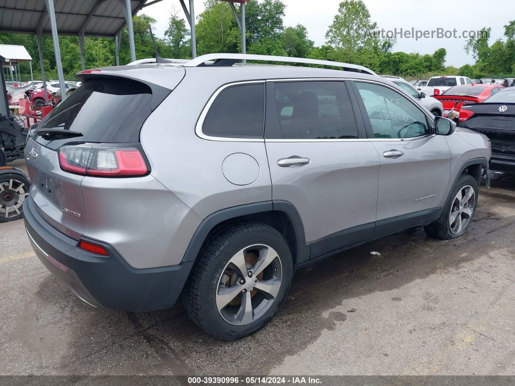 2019 Jeep Cherokee Limited 4x4 Silver vin: 1C4PJMDX4KD334294