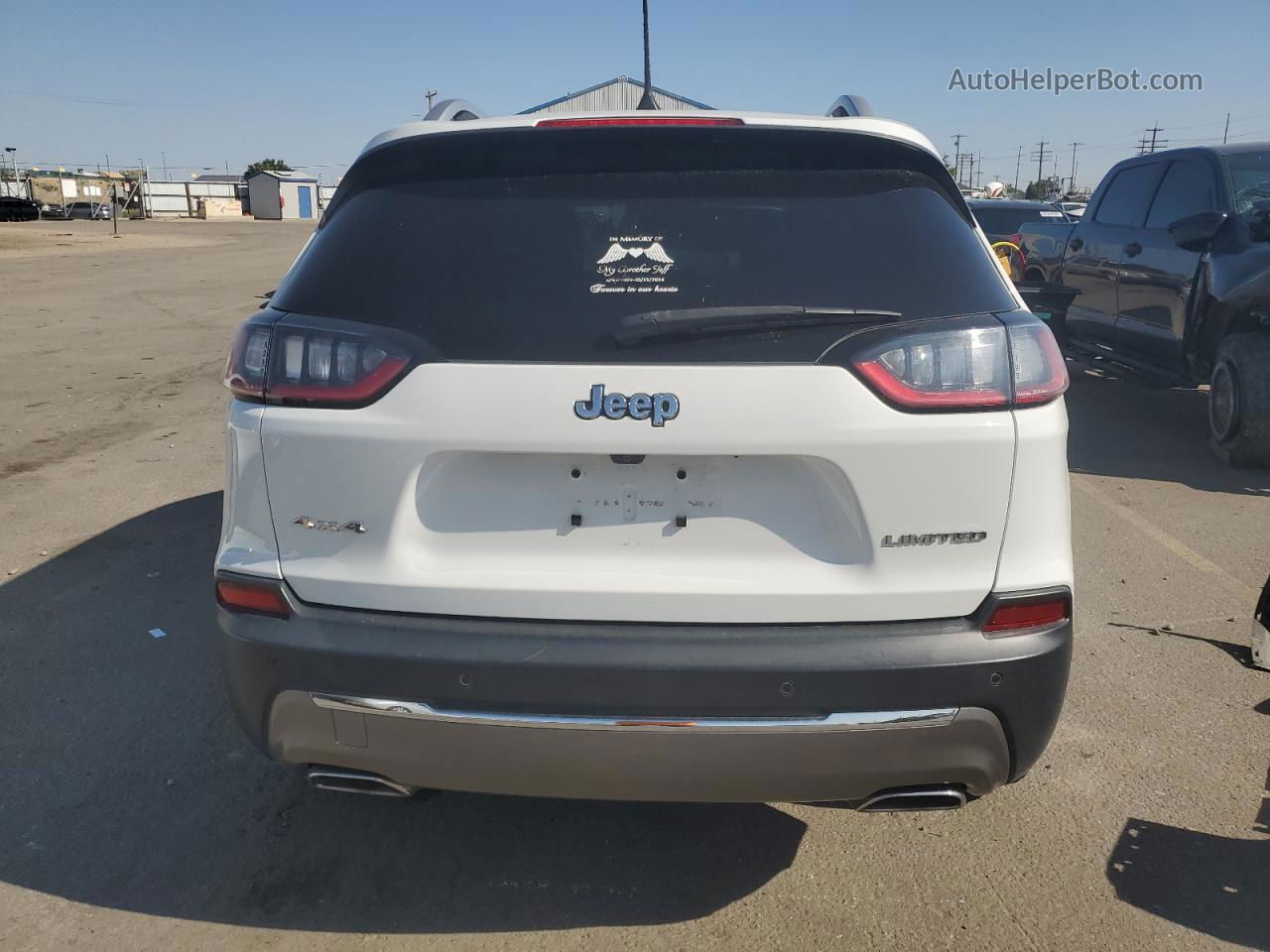 2019 Jeep Cherokee Limited White vin: 1C4PJMDX4KD374116