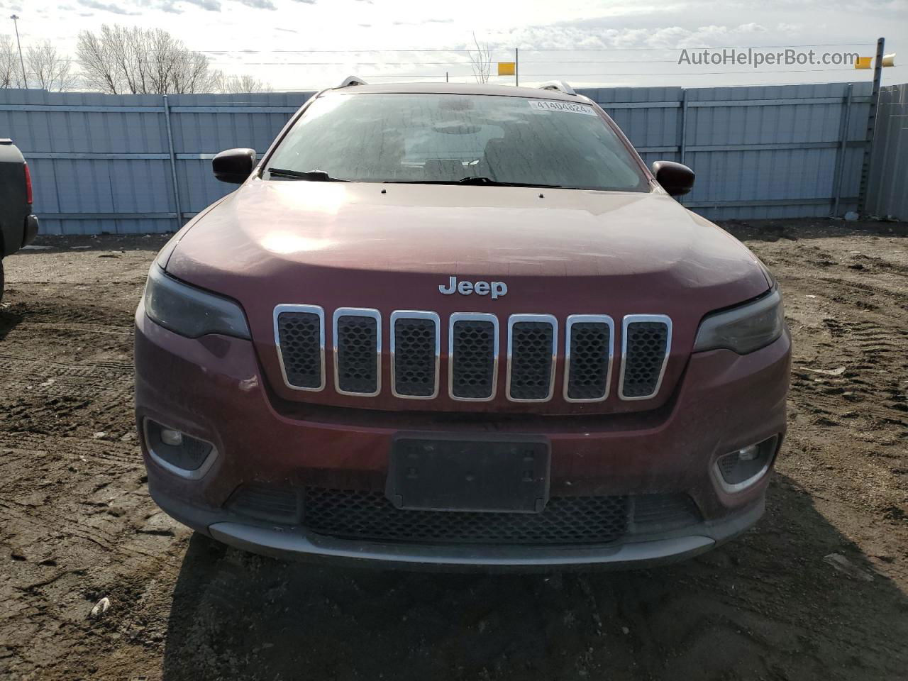 2019 Jeep Cherokee Limited Maroon vin: 1C4PJMDX4KD424271