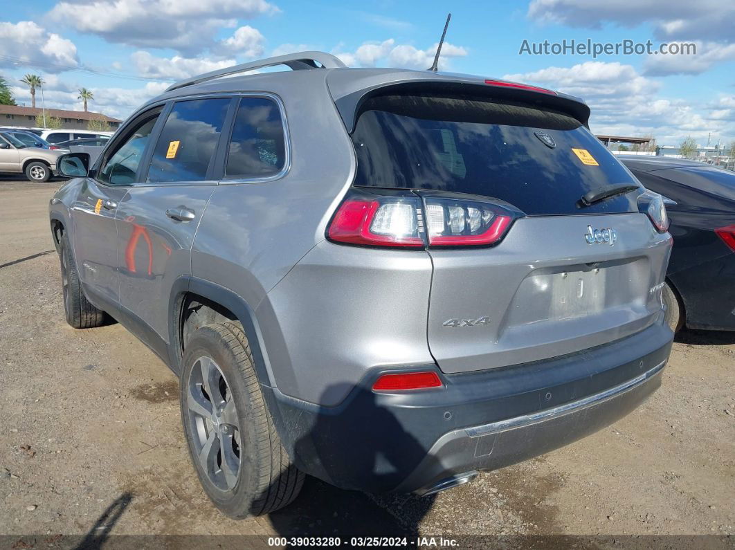 2019 Jeep Cherokee Limited 4x4 Silver vin: 1C4PJMDX4KD467895