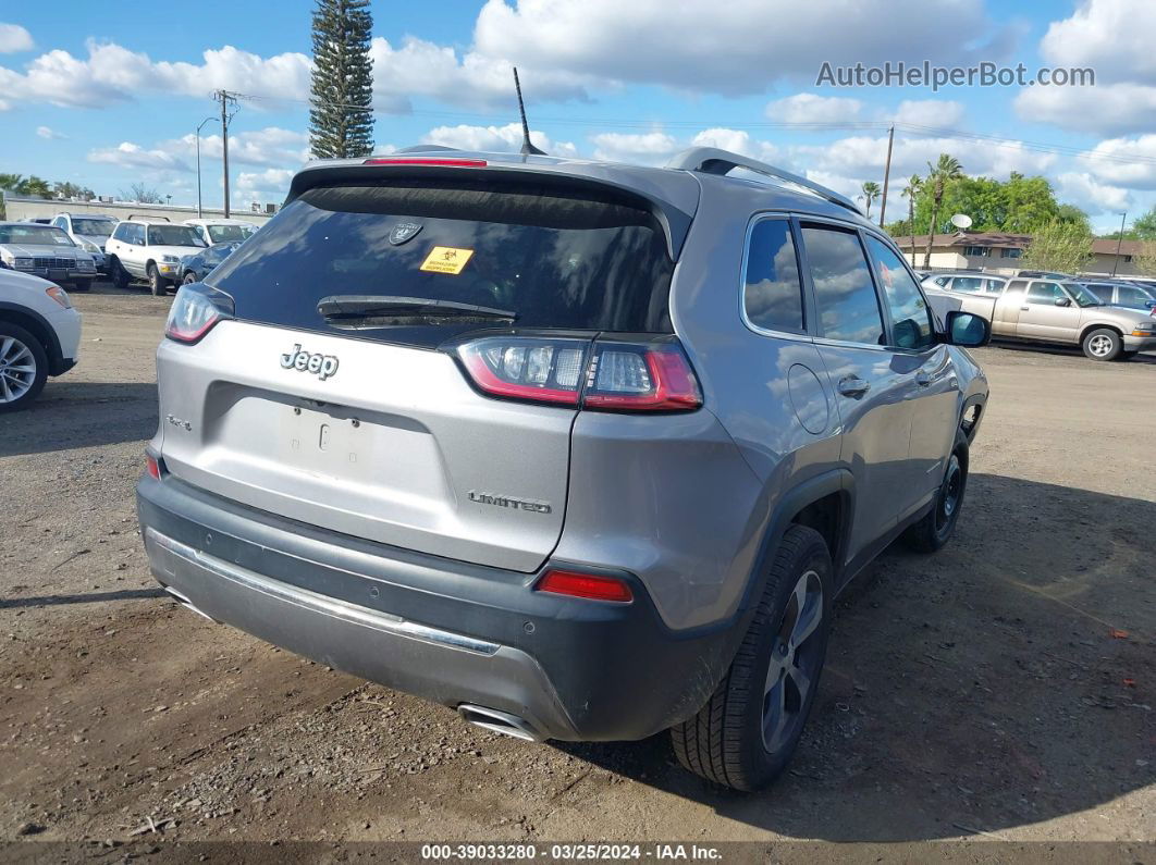 2019 Jeep Cherokee Limited 4x4 Silver vin: 1C4PJMDX4KD467895