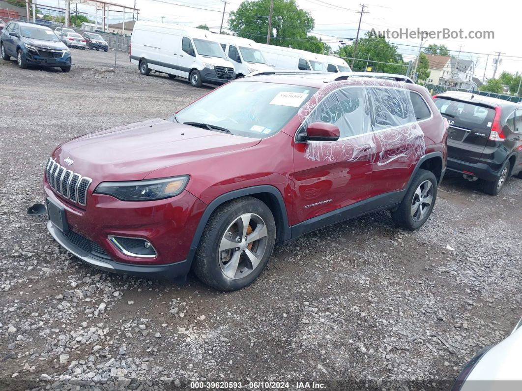 2021 Jeep Cherokee Limited 4x4 Бордовый vin: 1C4PJMDX4MD137757