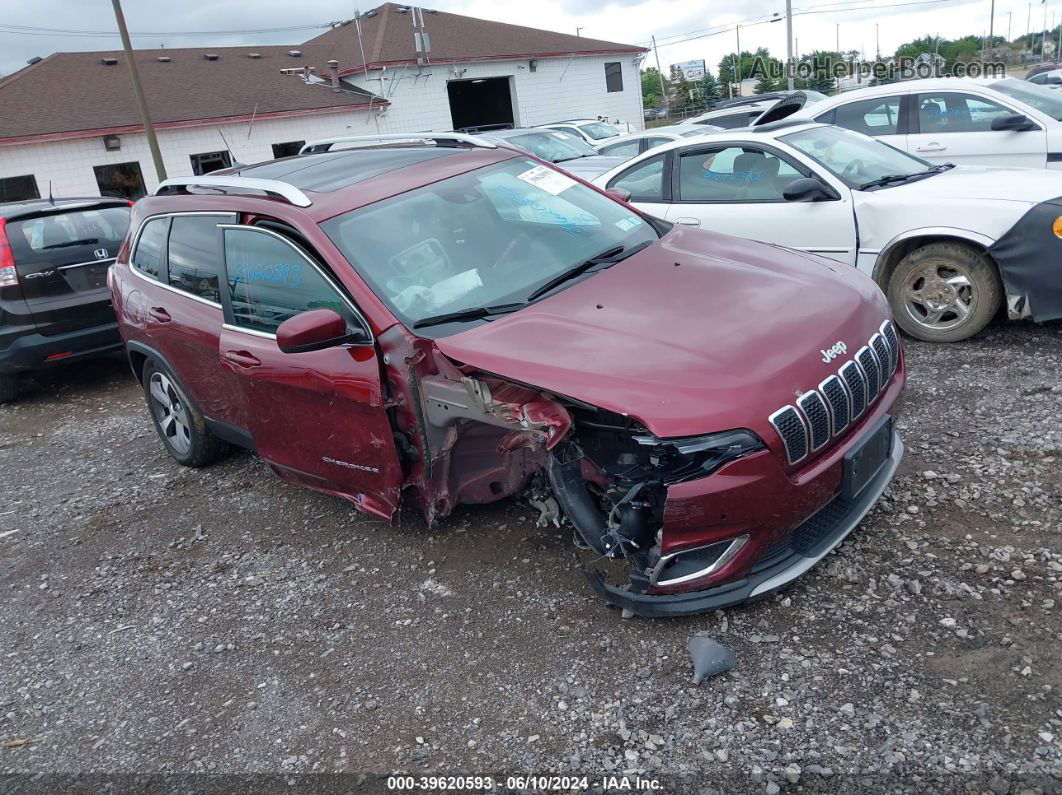 2021 Jeep Cherokee Limited 4x4 Бордовый vin: 1C4PJMDX4MD137757