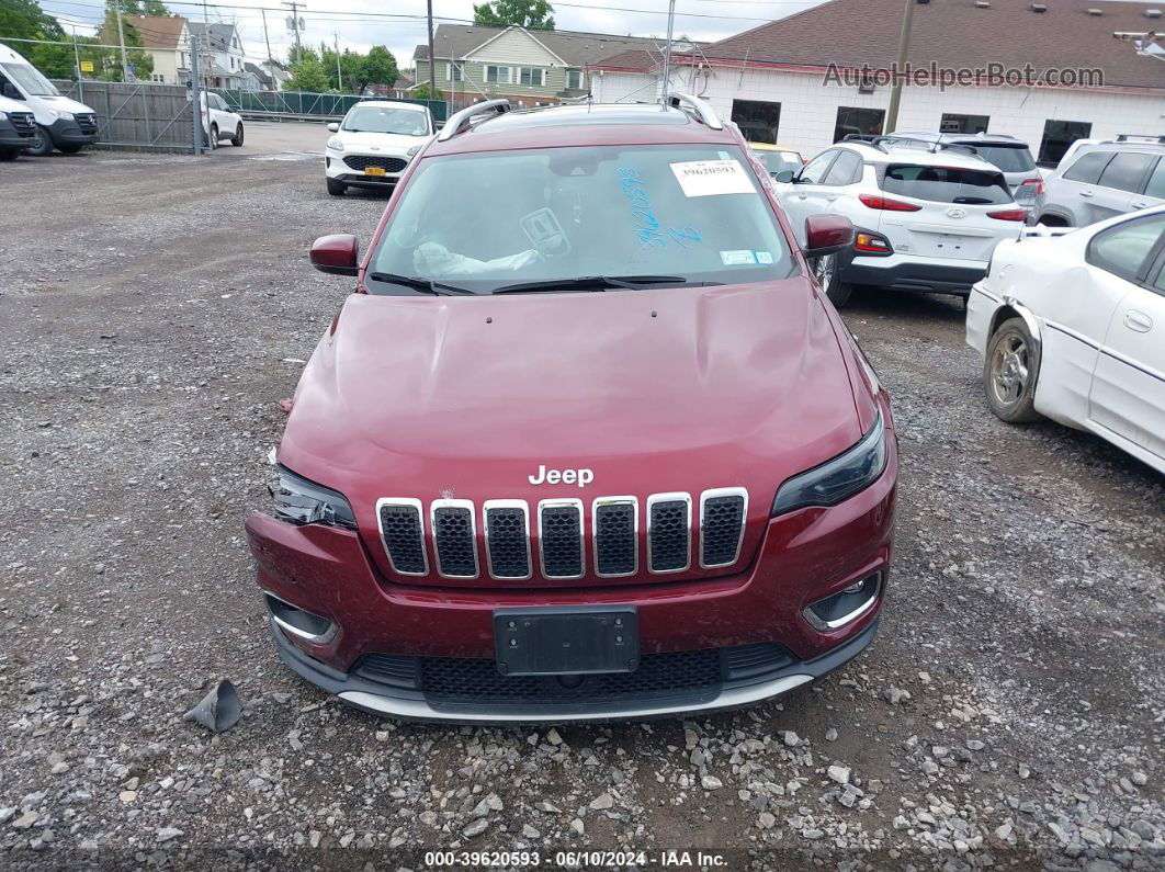 2021 Jeep Cherokee Limited 4x4 Бордовый vin: 1C4PJMDX4MD137757