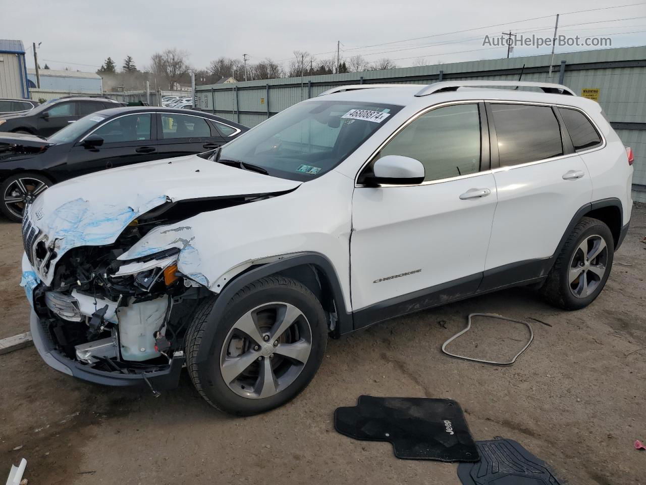 2019 Jeep Cherokee Limited White vin: 1C4PJMDX5KD158310