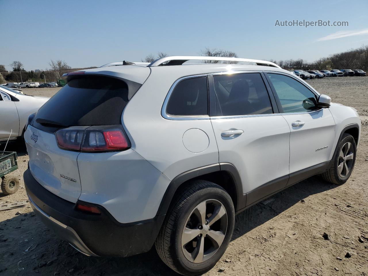 2019 Jeep Cherokee Limited White vin: 1C4PJMDX5KD412405