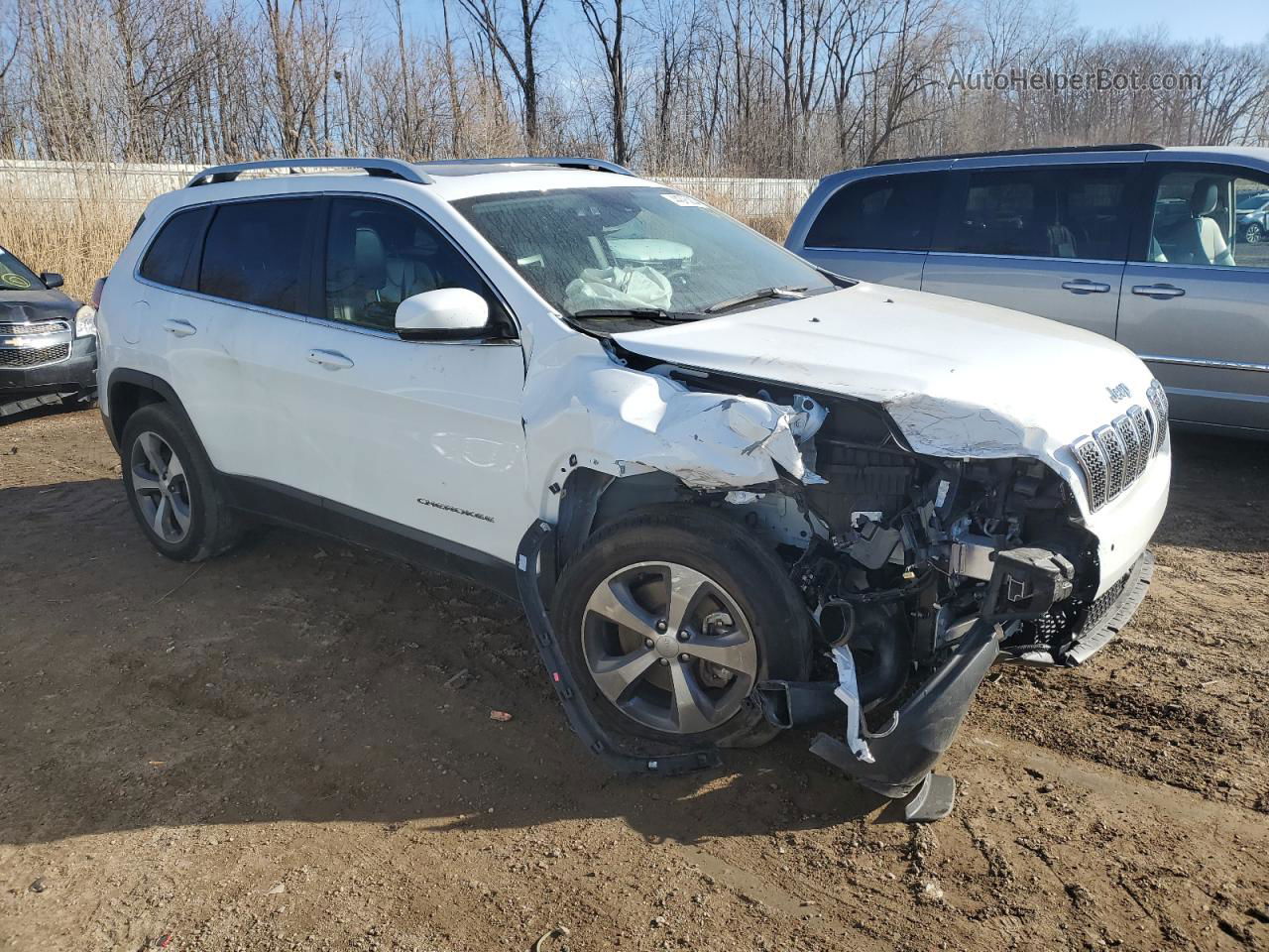 2021 Jeep Cherokee Limited White vin: 1C4PJMDX5MD228228