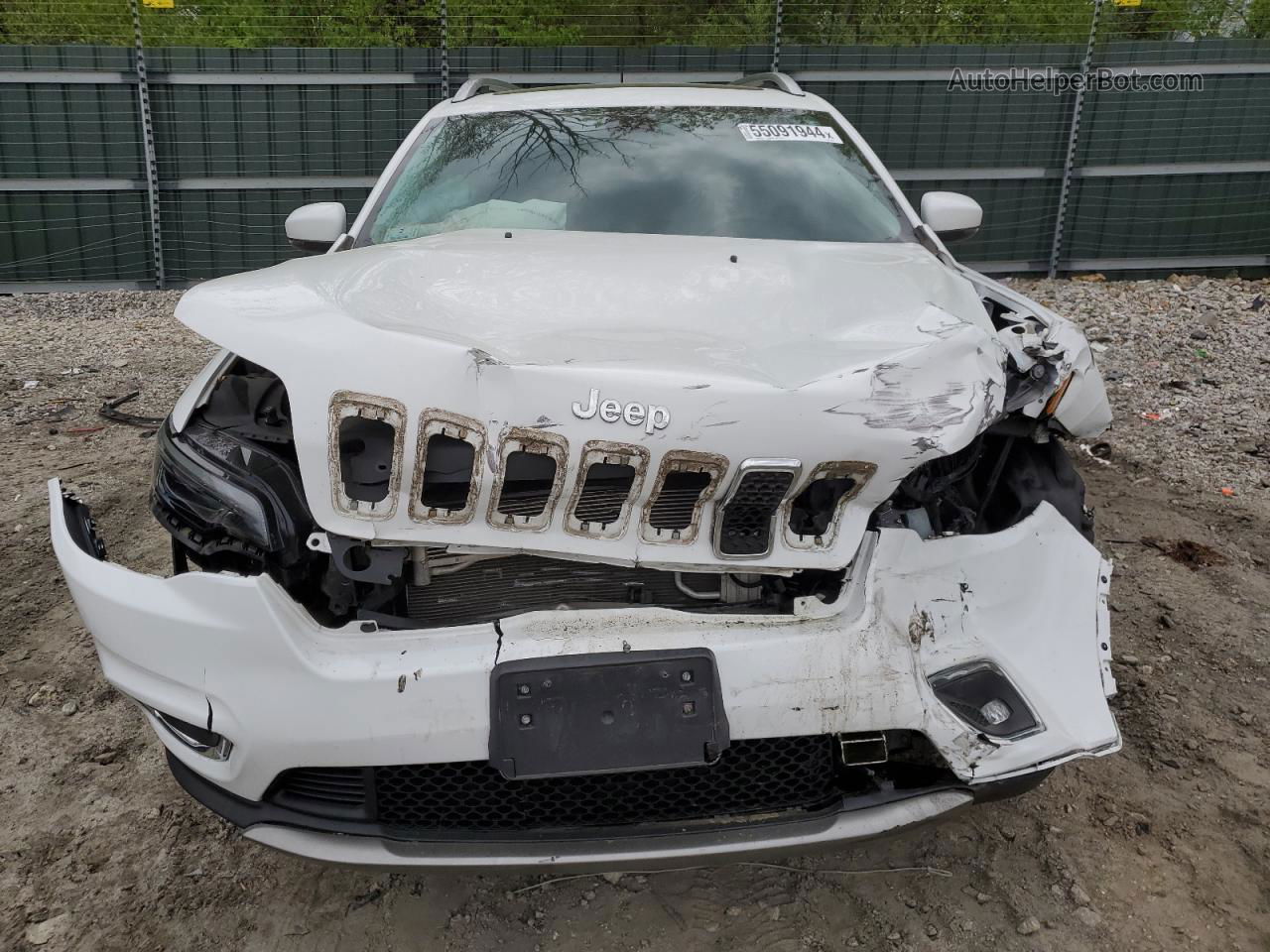 2019 Jeep Cherokee Limited White vin: 1C4PJMDX6KD113974