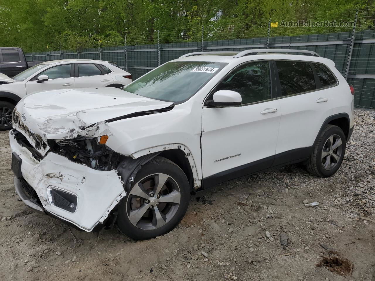 2019 Jeep Cherokee Limited White vin: 1C4PJMDX6KD113974