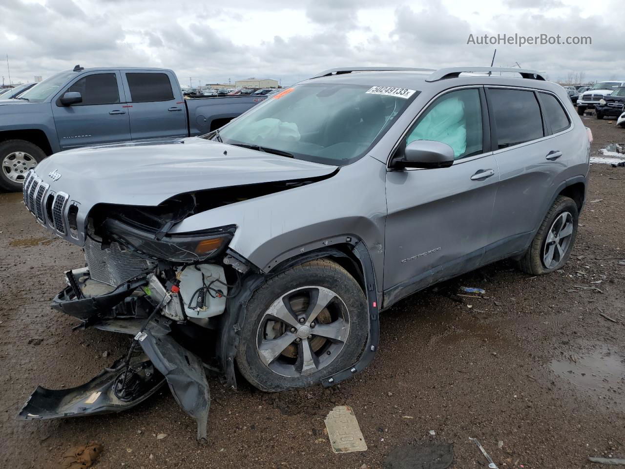 2019 Jeep Cherokee Limited Серый vin: 1C4PJMDX6KD198217