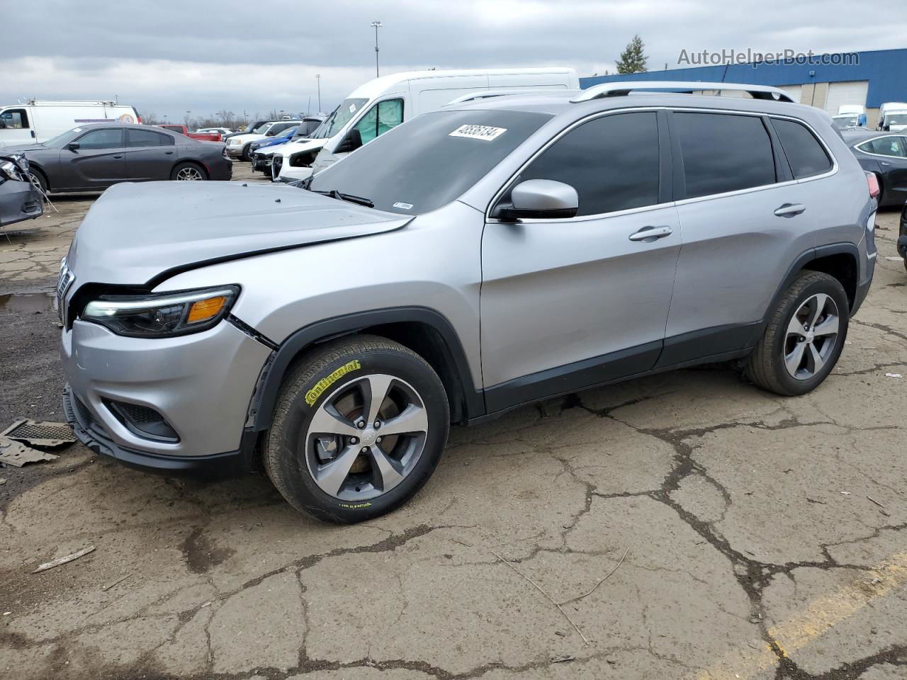 2019 Jeep Cherokee Limited Серебряный vin: 1C4PJMDX6KD281629