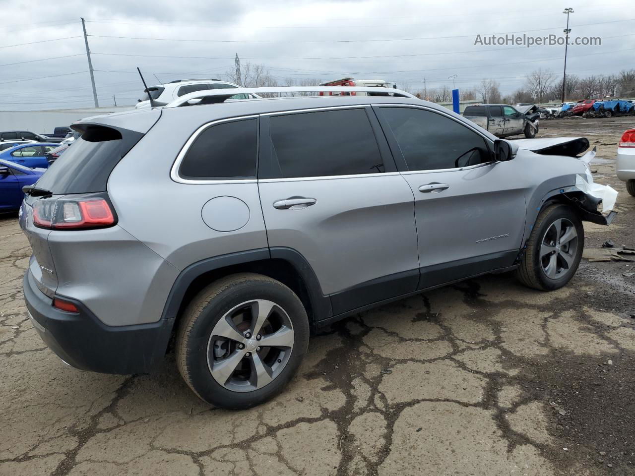 2019 Jeep Cherokee Limited Серебряный vin: 1C4PJMDX6KD281629