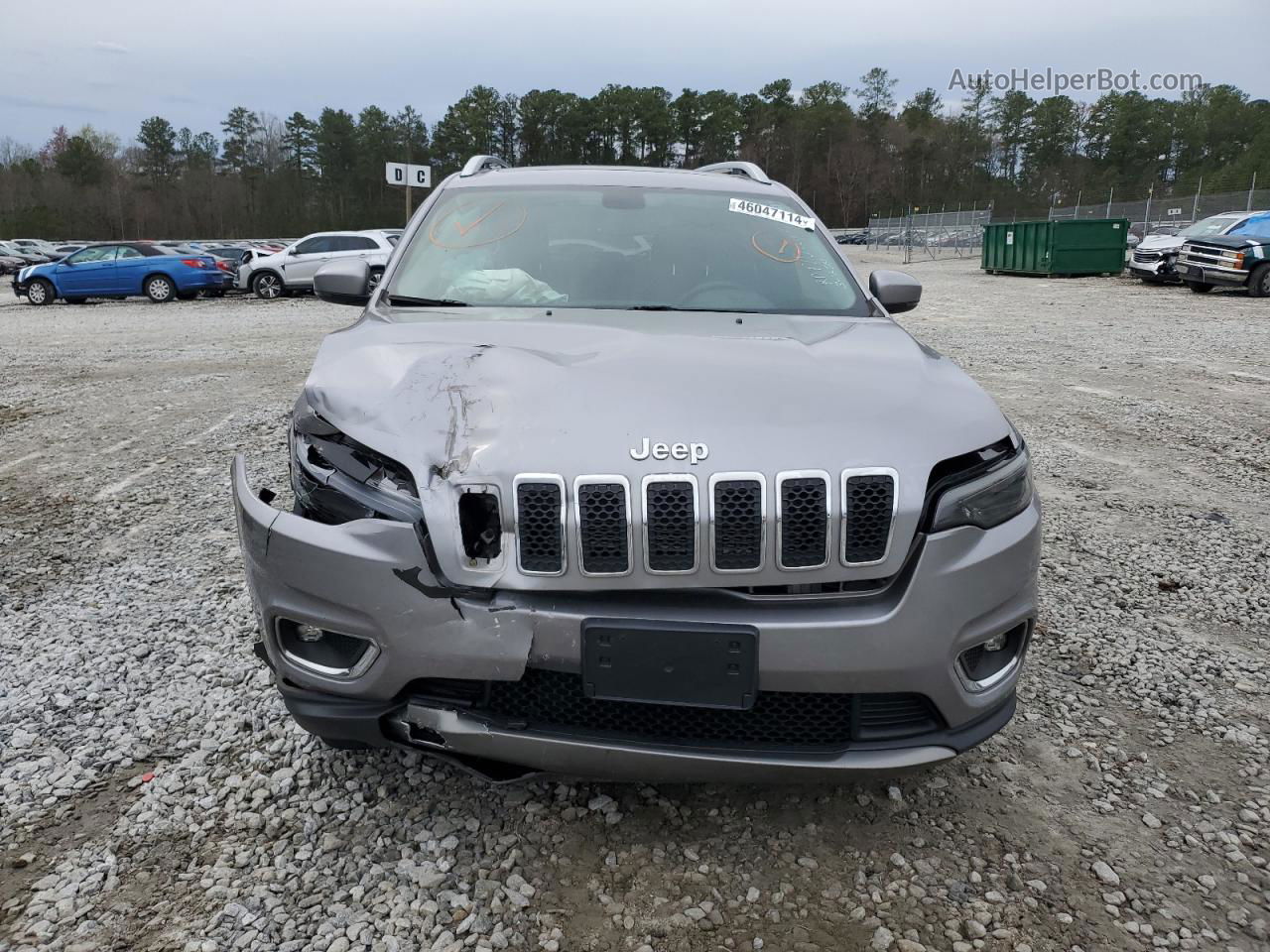 2019 Jeep Cherokee Limited Silver vin: 1C4PJMDX6KD356006