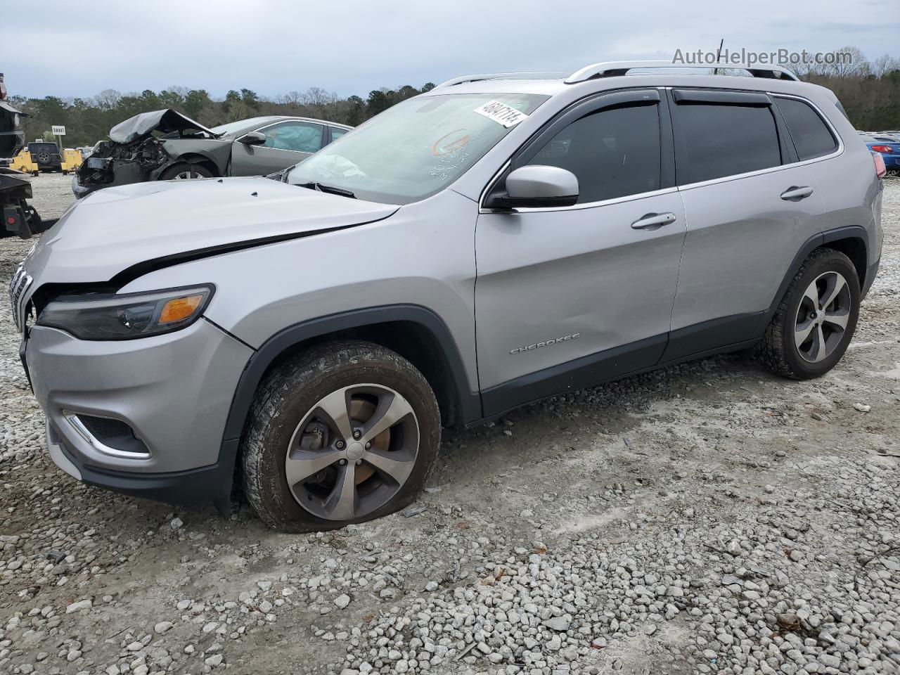 2019 Jeep Cherokee Limited Silver vin: 1C4PJMDX6KD356006