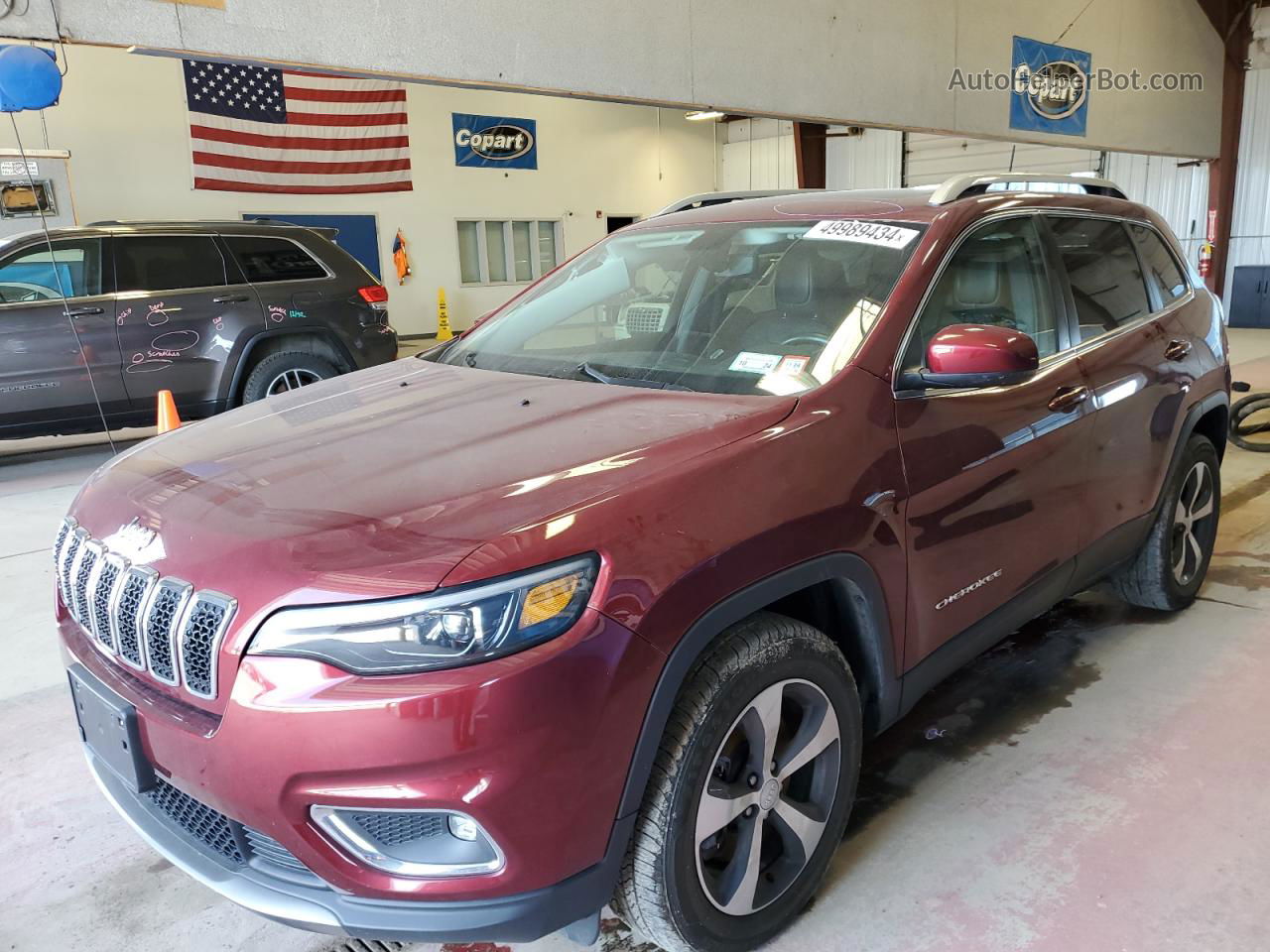 2019 Jeep Cherokee Limited Burgundy vin: 1C4PJMDX6KD375395