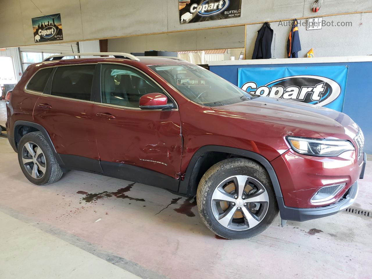 2019 Jeep Cherokee Limited Burgundy vin: 1C4PJMDX6KD375395