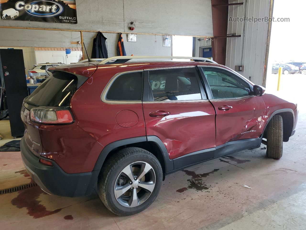 2019 Jeep Cherokee Limited Burgundy vin: 1C4PJMDX6KD375395