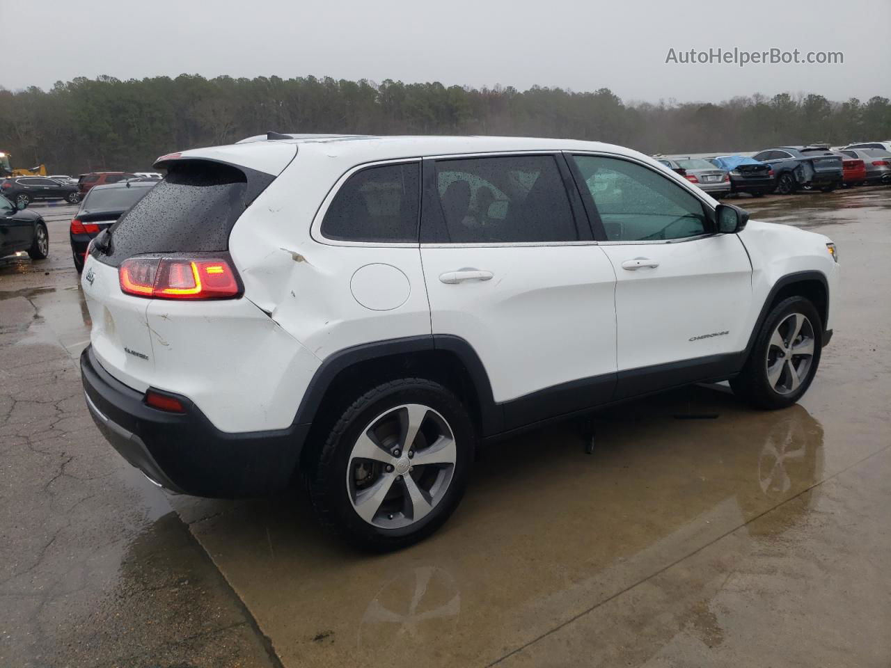 2019 Jeep Cherokee Limited White vin: 1C4PJMDX6KD423929