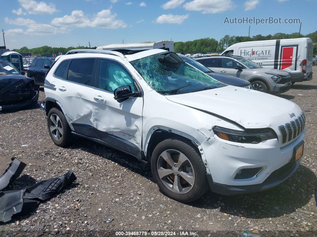 2019 Jeep Cherokee Limited 4x4 White vin: 1C4PJMDX6KD473083