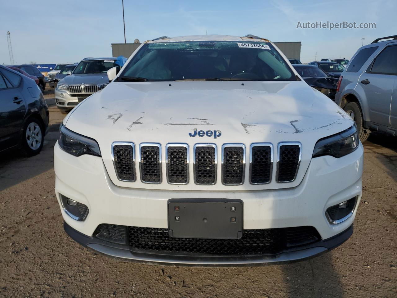 2019 Jeep Cherokee Limited White vin: 1C4PJMDX7KD236165