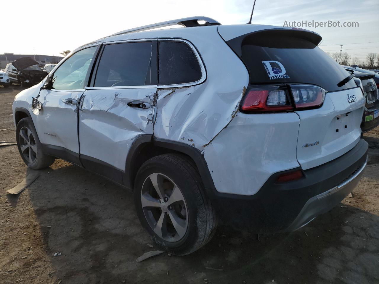 2019 Jeep Cherokee Limited White vin: 1C4PJMDX7KD236165