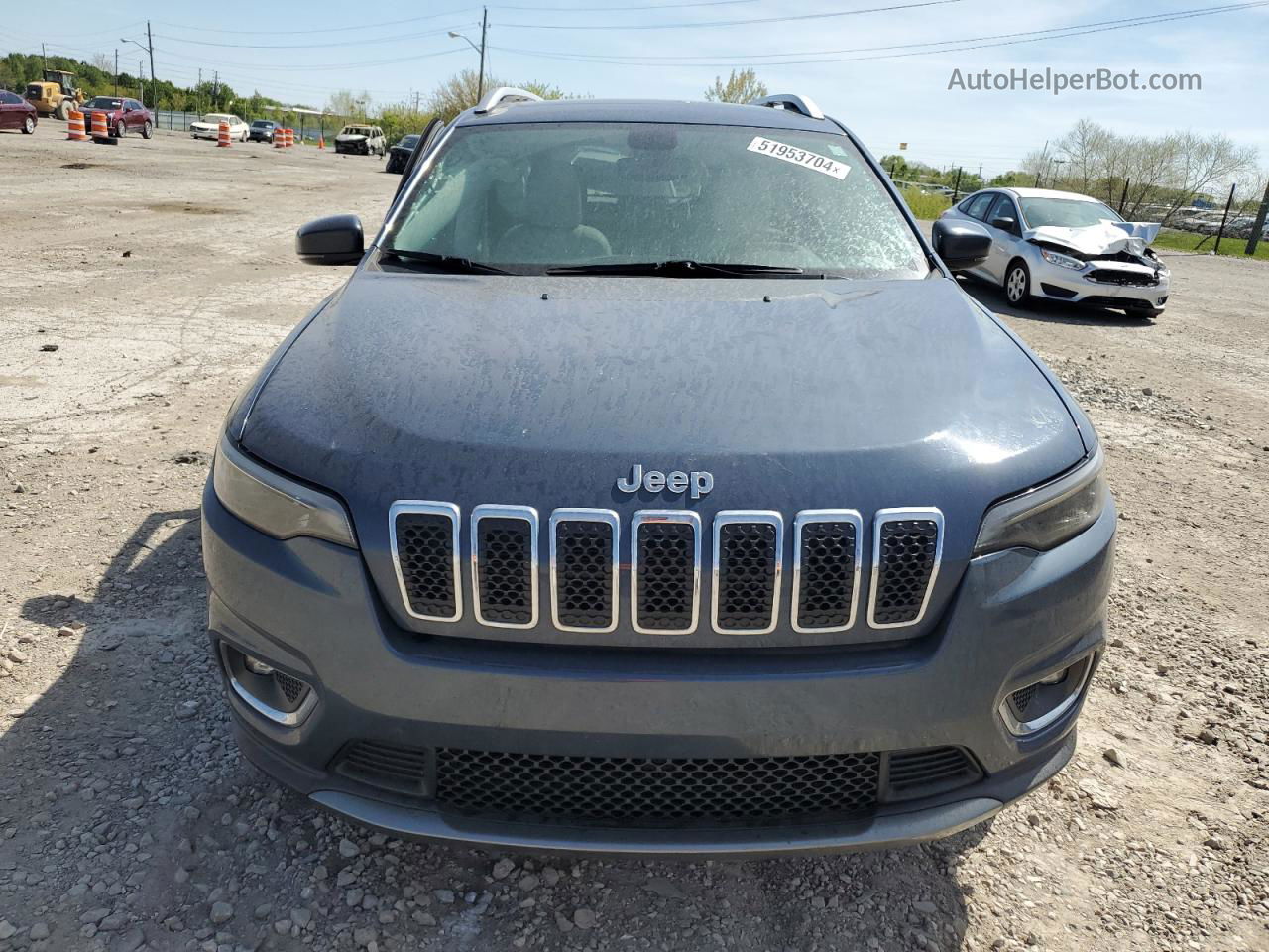 2019 Jeep Cherokee Limited Blue vin: 1C4PJMDX7KD371372