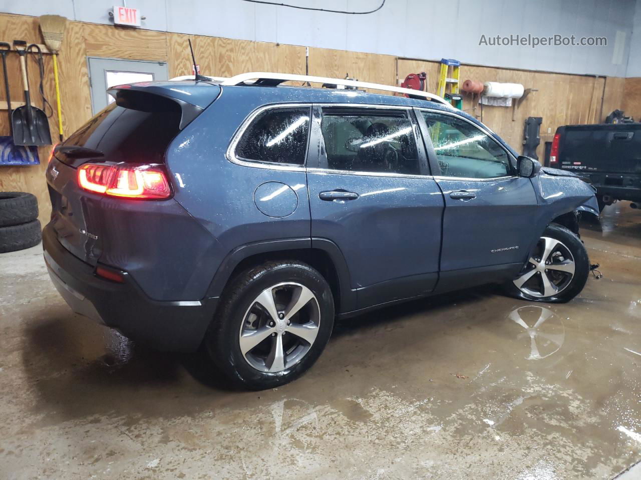 2021 Jeep Cherokee Limited Синий vin: 1C4PJMDX7MD200656