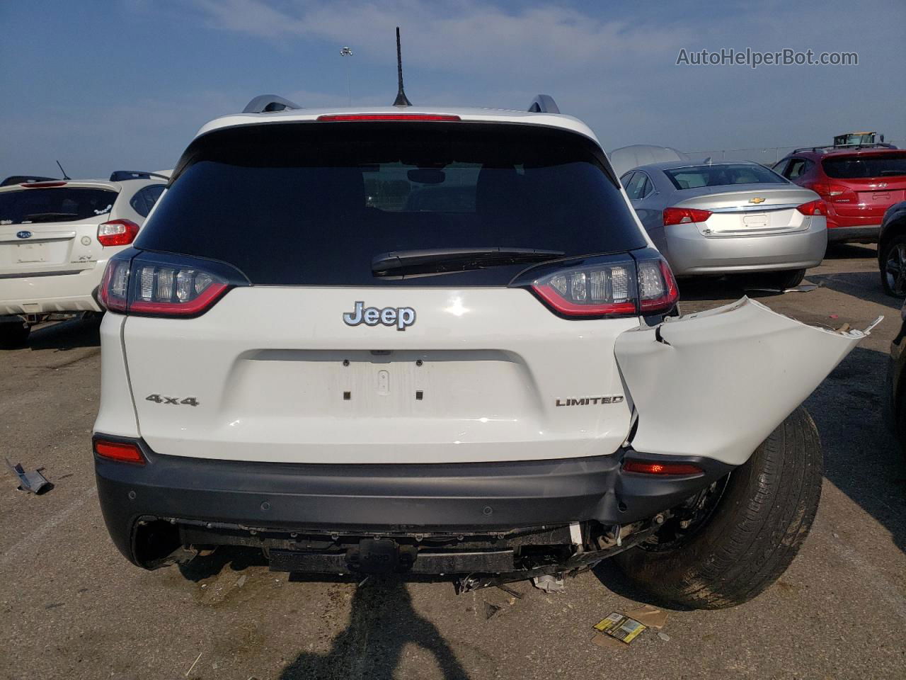 2021 Jeep Cherokee Limited White vin: 1C4PJMDX7MD218915