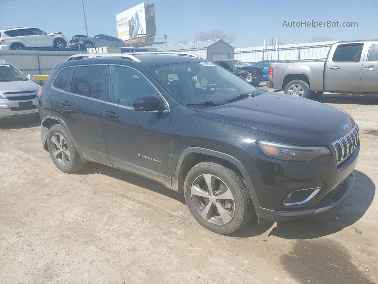 2019 Jeep Cherokee Limited Black vin: 1C4PJMDX8KD140576