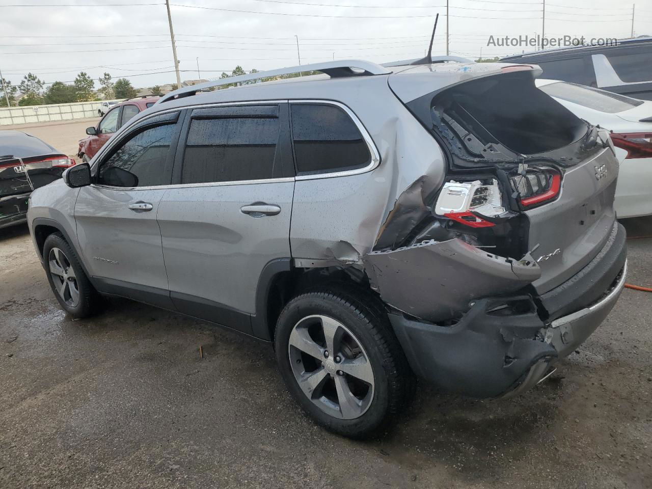 2019 Jeep Cherokee Limited Silver vin: 1C4PJMDX8KD188286