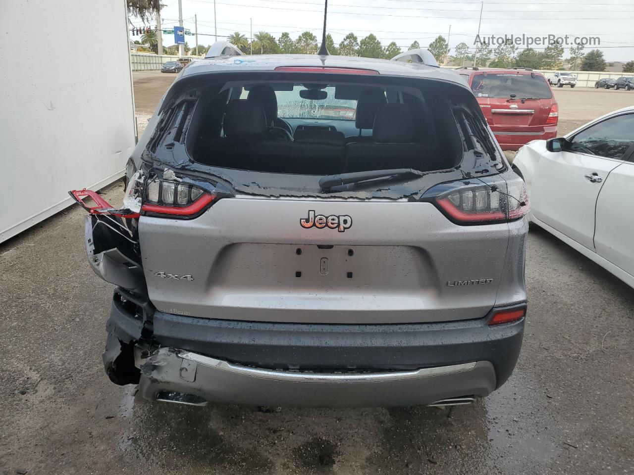 2019 Jeep Cherokee Limited Silver vin: 1C4PJMDX8KD188286