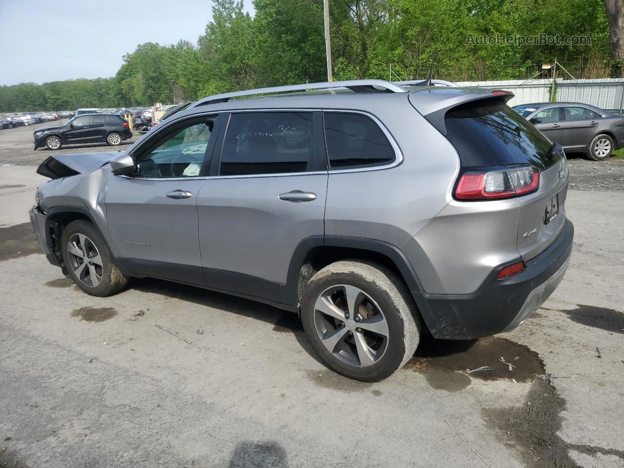 2019 Jeep Cherokee Limited Silver vin: 1C4PJMDX8KD253119