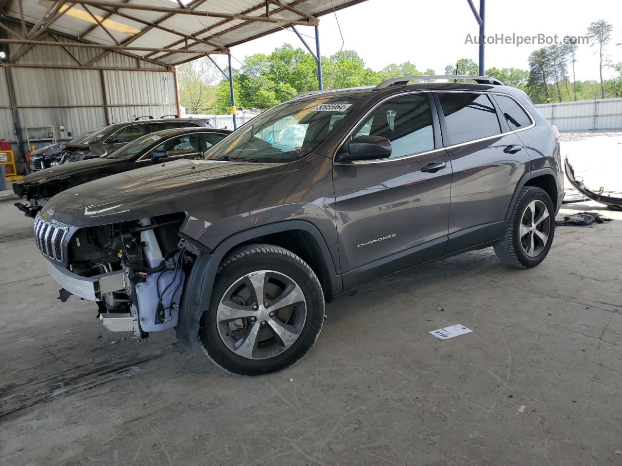 2019 Jeep Cherokee Limited Gray vin: 1C4PJMDX8KD256523