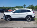 2019 Jeep Cherokee Limited 4x4 White vin: 1C4PJMDX8KD417310