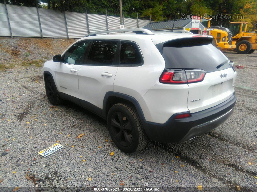 2019 Jeep Cherokee Limited 4x4 White vin: 1C4PJMDX9KD121051