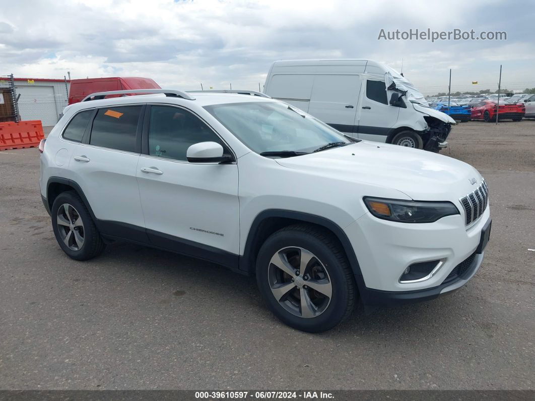 2019 Jeep Cherokee Limited 4x4 White vin: 1C4PJMDX9KD365511