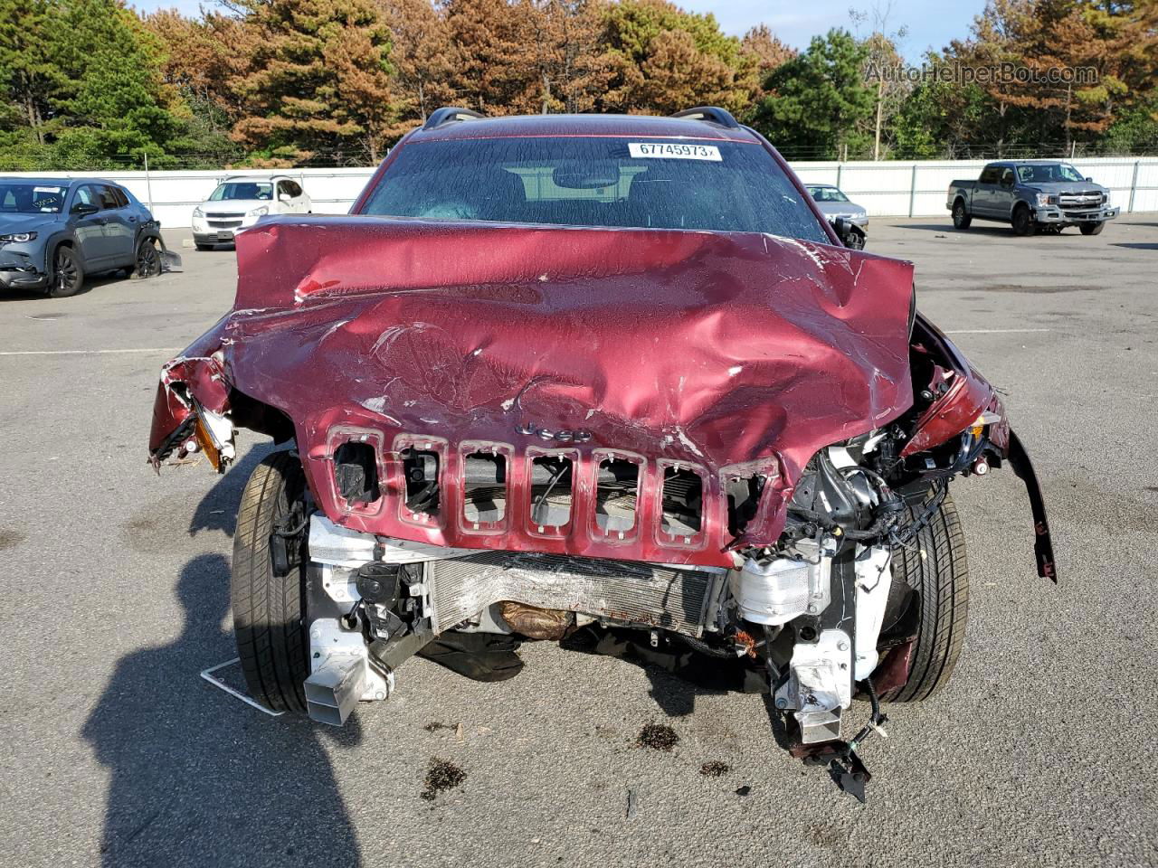 2019 Jeep Cherokee Limited Burgundy vin: 1C4PJMDX9KD400001