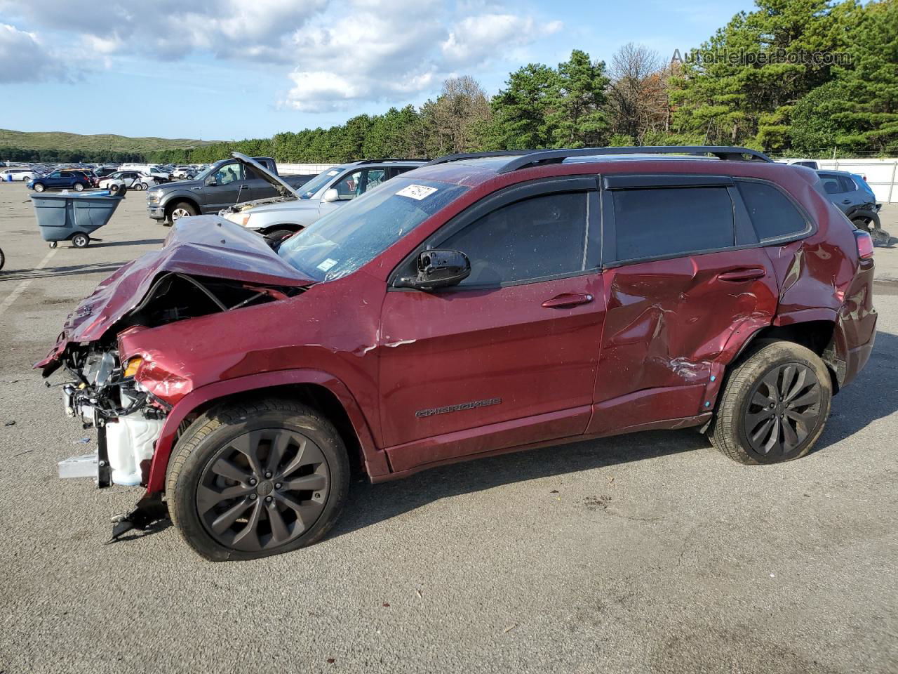 2019 Jeep Cherokee Limited Бордовый vin: 1C4PJMDX9KD400001