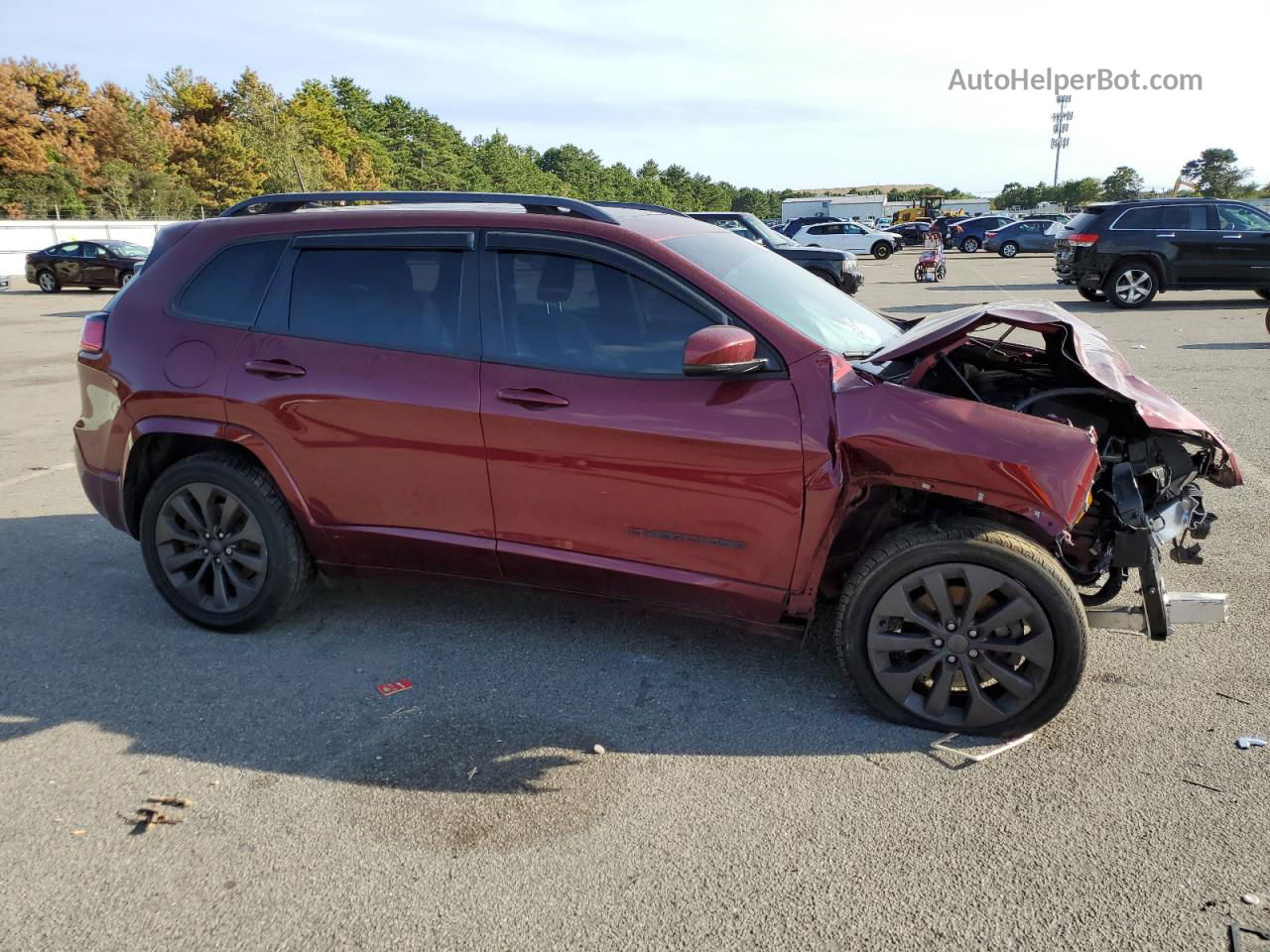 2019 Jeep Cherokee Limited Burgundy vin: 1C4PJMDX9KD400001