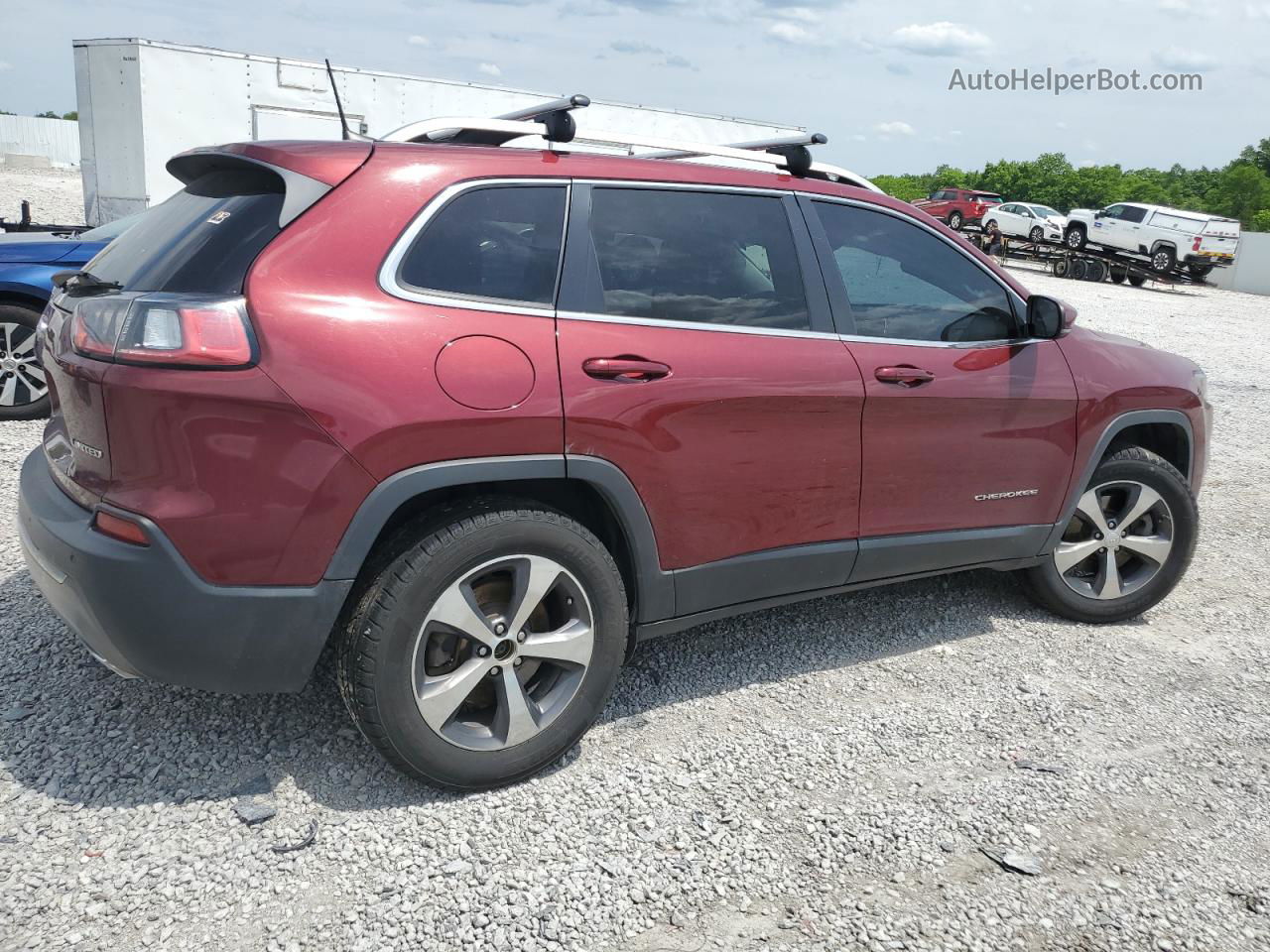 2019 Jeep Cherokee Limited Burgundy vin: 1C4PJMDX9KD423360