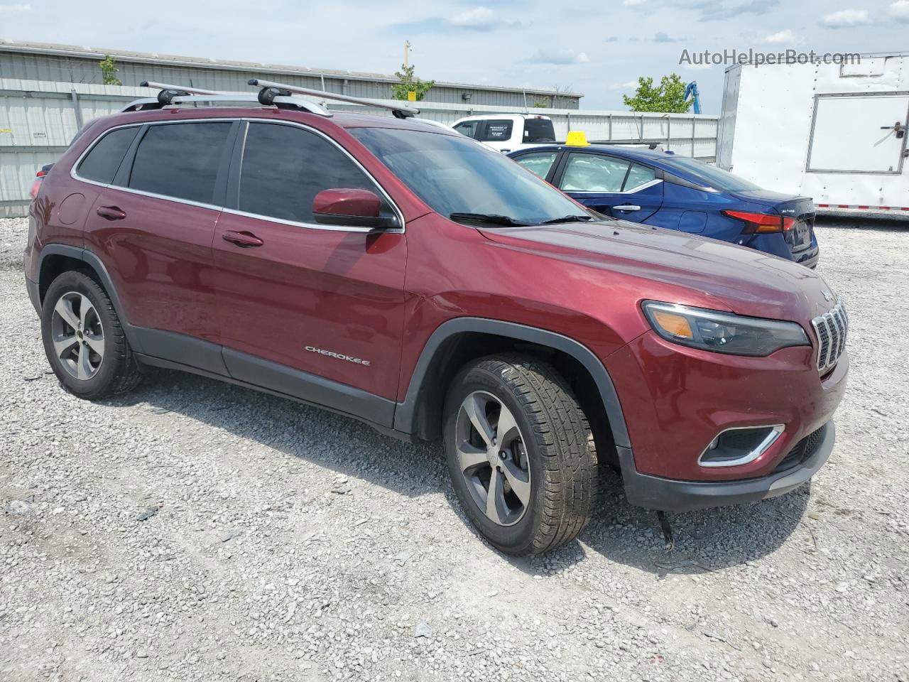 2019 Jeep Cherokee Limited Burgundy vin: 1C4PJMDX9KD423360